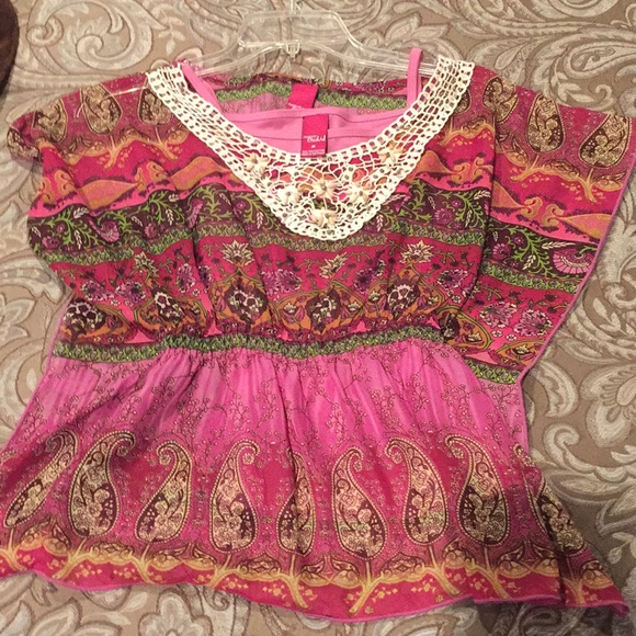 Forever orchard girls  sheer top with under shirt - Picture 1 of 7